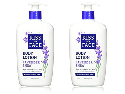 Kiss My Face Moisturizer with Lavender and Shea Butter Body Lotion 16 Ounce 2 Count