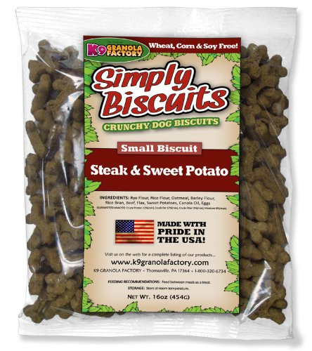 K9 Granola Factory Simply Biscuits With Steak And Sweet Potato Small 16 Ounces