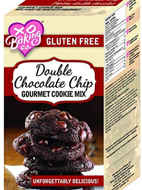 XO Baking Gourmet Double Chocolate Chip Cookie Mix - Flavorful Non-GMO Certified Double Chocolate Chip Cookie Mix - No Preservatives or Artificial Flavors 15 Ounce Pack of 1