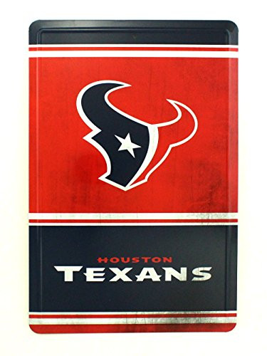 NFL Houston Texans Team Logo Tin Sign 8 x 12-inches Red