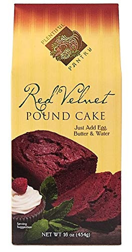 Plentiful Pantry Red Velvet Pound Cake Mix 16 Ounce - Just add Egg Butter  and  Water - Bake  and  Enjoy!