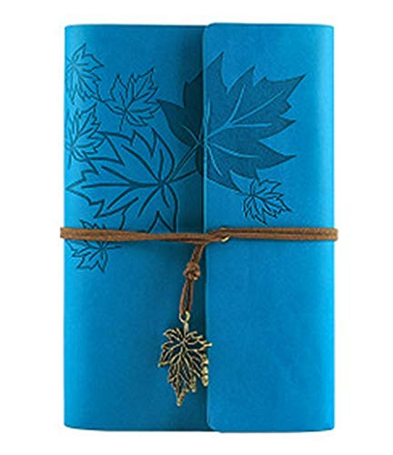 Leather Writing Journal Notebook 5 Inches Classic Spiral Bound Notebook Refillable Diary Sketchbook Gifts with Unlined Travel Journals to Write in for Girls and Boys