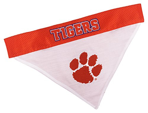 Pets First Collegiate Pet Accessories Reversible Bandana Clemson Tigers LargeX-Large
