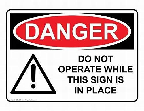 Fsdva 8x12 Magnetic OSHA Danger Sign Warning Sign Safety Sign Metal Tin Decor Sign with Lockout Tagout Info in English