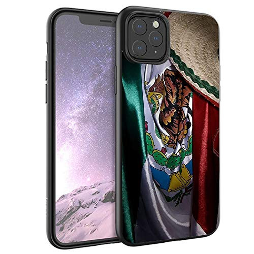 Mexican Flag iPhone 11 Pro Max Case Protective Phone Shockproof Black TPU Silicone case for iPhone 11 Pro Max