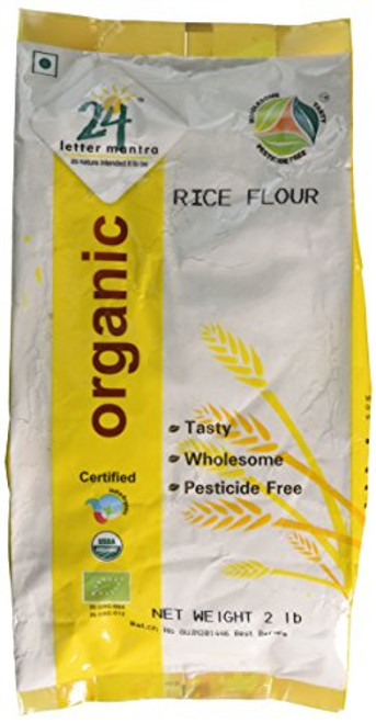 Organic Rice Flour Pure White - Rice Atta USDA Certified Organic European Union Certified Organic Pesticides Free Adulteration Free Sodium Free - 2 lb - 24 Mantra Organic Organic Rice Flour Pure White - Rice Atta USDA Certified Organic European Union Certified Organic Pesticides Free Adulteration Free Sodium Free - 2 lb - 24 Mantra Organic