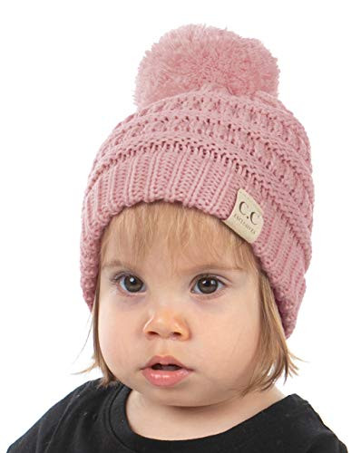 Kids POM Beanie Hat - Indi Pink Reg
