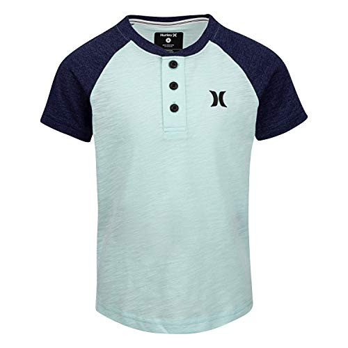Hurley Boys Big Henley T-Shirt Teal Tint M