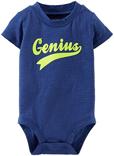 Carters Slogan Bodysuit Baby - Navy-9 Months