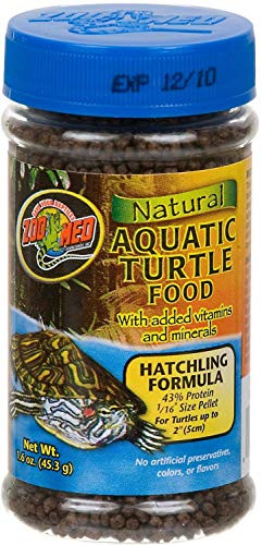 Zoo Med Natural Aquatic Turtle Food - Hatchling Formula Pellets 1_9 oz - Pack of 2