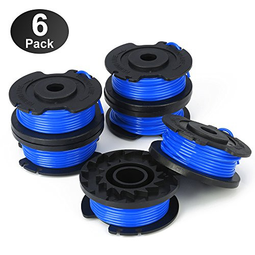 YWTESCH Single Line String Trimmer Replacement Spool 0.065-Inch for Greenworks String Trimmer, 6 Packs