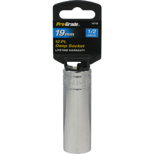 Pro-Grade 14719 12-Inch Drive with 12 Point Deep 19mm Socket