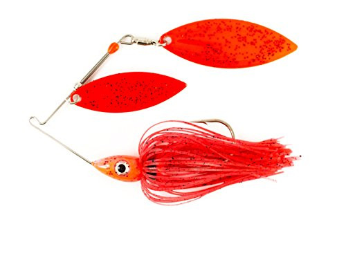 Nichols Lures Pulsator Metal Flake Double Willow Spinnerbait Red Pepper 38-Ounce
