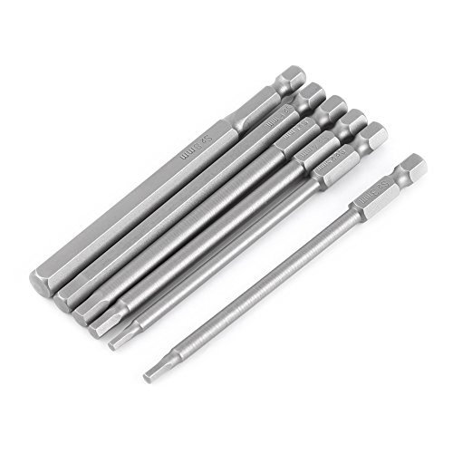 6pcs 100mm Magnetic Hex Shank Screwdriver Drill Bit Set Hexagon Head Tool Bit Set with 14 Hex Shank