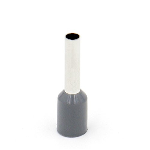 Baomain AWG 142_5mm² Wire Copper Crimp Connector Insulated Ferrule Pin Cord End Terminal Gray 1000 Pcs