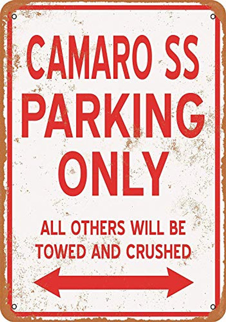 Treasun 12 x 16 Inches Metal Sign - Camaro SS Parking ONLY - Vintage Look Sign bar CafeHome Wall Decoration Treasun 12 x 16 Inches Metal Sign - Camaro SS Parking ONLY - Vintage Look Sign bar CafeHome Wall Decoration