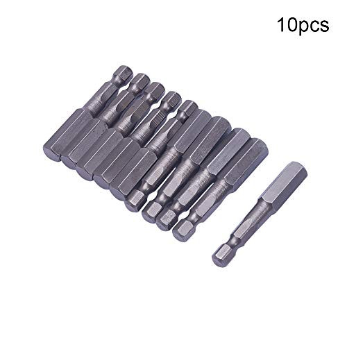 Utoolmart H8 Magnetic Hex Head Screwdriver Bits 14 Inch Hex Shank 50mm Length S2 Power Tools 10Pcs