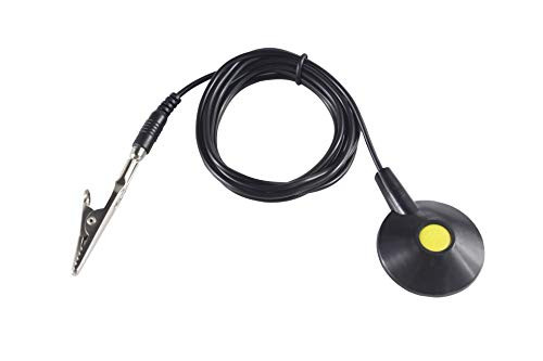 Elepartpro Anti-Static Suction Cup Ground Wire Anti-static PU ESD Pad Sucker Conductive Ground Wire Banana Head + Alligator Clip Electrostatic Ring Electric buckle Equipped With Melon Nail
