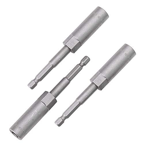 Uoolmart 14 Quick-Change Hex Shank 10mm Nut Setter Driver Drill Bit 100mm Length Metric No-magnetic 3Pcs
