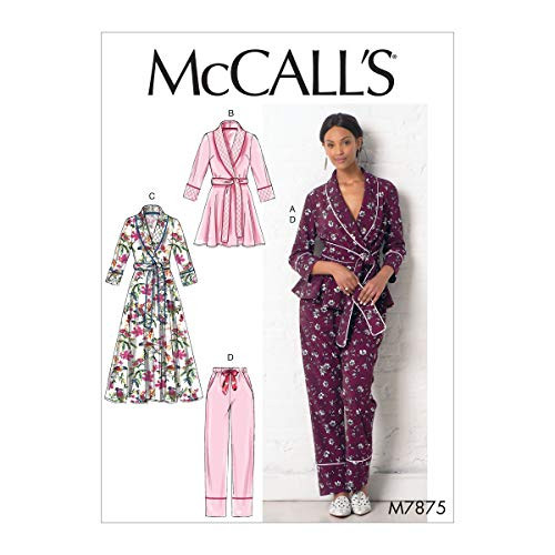 McCall Pattern McCalls Womens Pants Belt Robe and Jacket Sizes 4-14 Sewing Pattern Plain