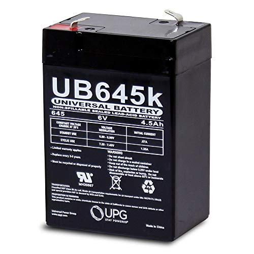 Universal Power Group UPG UVUB645F1 6V  4_5Ah Sealed Lead Acid Battery with F1-_187in Terminals