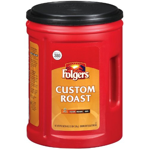 Fresh Taste of Folgers Coffee Custom Roast Ground Coffee Mild Flavor 48 Oz Canister - 1 pk