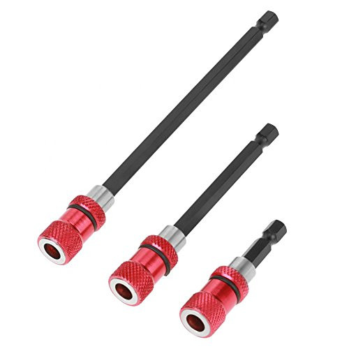 Drill Bit Holder 3 x Drill Bit Holder14 Inch Magnetic Screwdriver Bit Holder Hex Shank Quick Release Magnetic Stainless Steel Drill Bit Holder Screwdriver Extension Bit Set_60-100-150