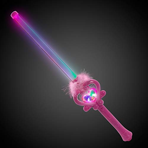 Fun Central LED Light Up Fairy Heart Wand - Princess Party Supplies for Kids  and  Toddlers Fun Central LED Light Up Fairy Heart Wand - Princess Party Supplies for Kids  and  Toddlers