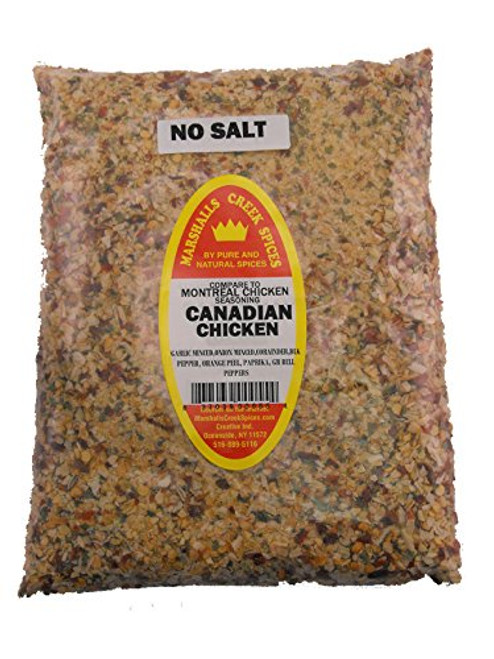 Marshalls Creek Spices Co_ No Salt Seasoning Refill Pouch Canadian Chicken 11 Ounce Marshalls Creek Spices Co_ No Salt Seasoning Refill Pouch Canadian Chicken 11 Ounce