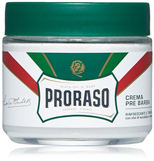 Proraso Pre-Shave Cream, Refreshing and Toning, 3.6 oz.