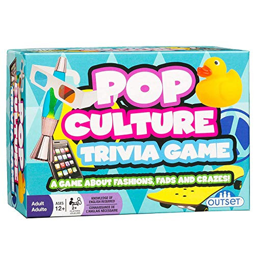 Pop Culture Trivia - A Game About Fashions Fads and Crazes - Features 220 Cards with Over 800 Questions and Answers - Ages 12+