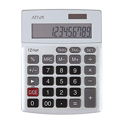 Ativa KC-421 12-Digit Desktop Calculator Silver