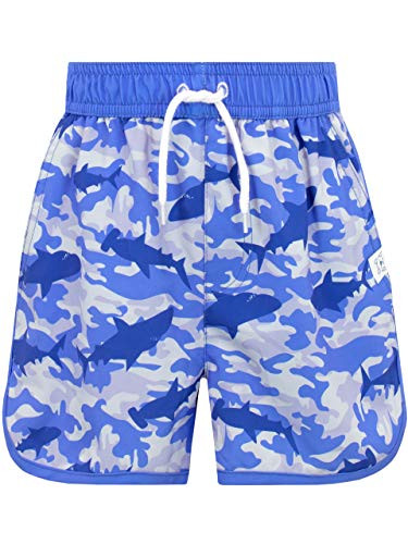Harry Bear Boys Camo Sharks Swim Shorts Blue Size 6