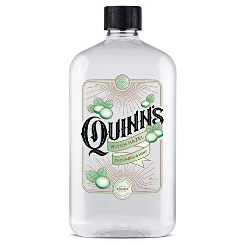 Quinns Alcohol Free Cucumber and Mint Witch Hazel with Aloe Vera 16 Ounce_