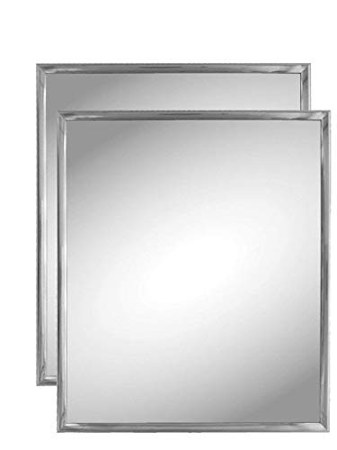 Kole Imports Silver Trim Wall Mirror 2 Pack