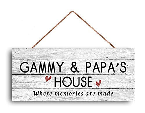 New Sign Gammy and Papas House Sign Where Memories are Made Distressed Style Gift for Grandparents 6 x 14 Sign New Sign Gammy and Papas House Sign Where Memories are Made Distressed Style Gift for Grandparents 6 x 14 Sign