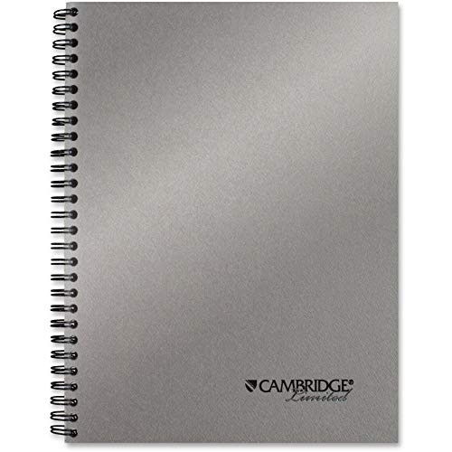 Side Bound Guided Business Notebook 7 12 x 9 12 Metallic Silver 80 Sheets