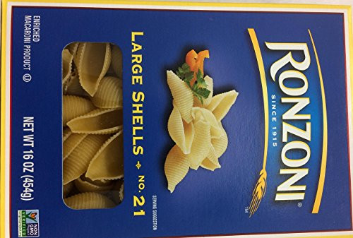 Ronzoni Large Shells Non GMO 16 Oz_ Pack Of 3_