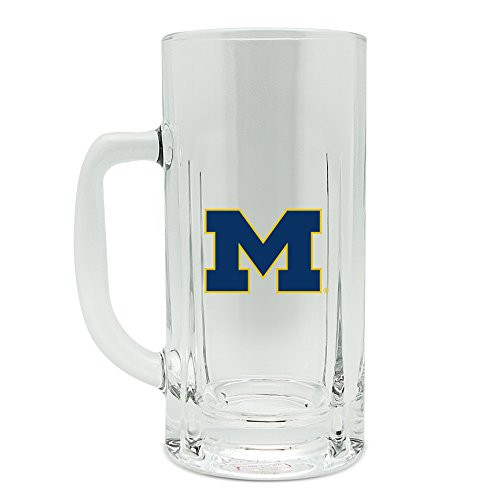 NCAA Michigan Wolverines 20oz Heavy Duty Glass Kraft Mug