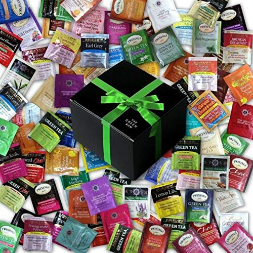 Tea Bags Sampler Assorted Flavors Of Bigelow Twinings  and  Stash Teas Packed In Luxurious Gift Box 30 Count