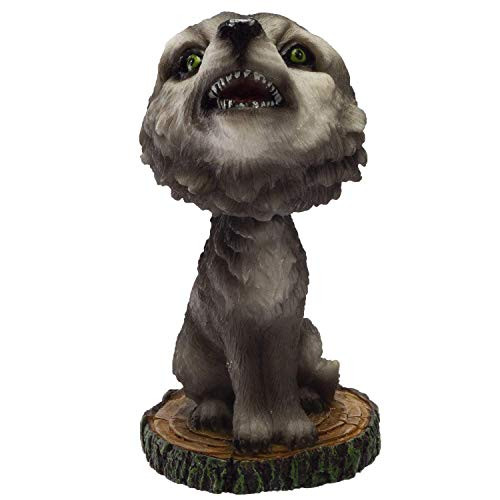 Pacific Giftware Howling Wolf Bobble Head Resin Figurine