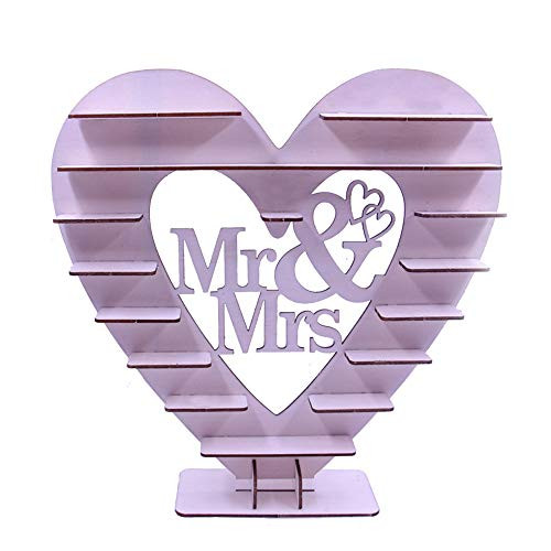 R STAR Dessert Stand Wooden Chocolate Stand Mr  and  Mrs Heart Chocolate Candy Display Stand Wedding Centrepiece Table Decorations