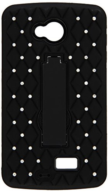 MyBat Asmyna LG LS660 (TRIBUTE) Symbiosis Stand Protector Cover (with Diamonds) - Retail Packaging - Black MyBat Asmyna LG LS660 (TRIBUTE) Symbiosis Stand Protector Cover (with Diamonds) - Retail Packaging - Black