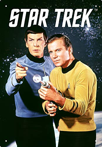 AQUARIUS Star Trek Kirk  and  Spock Tin Sign