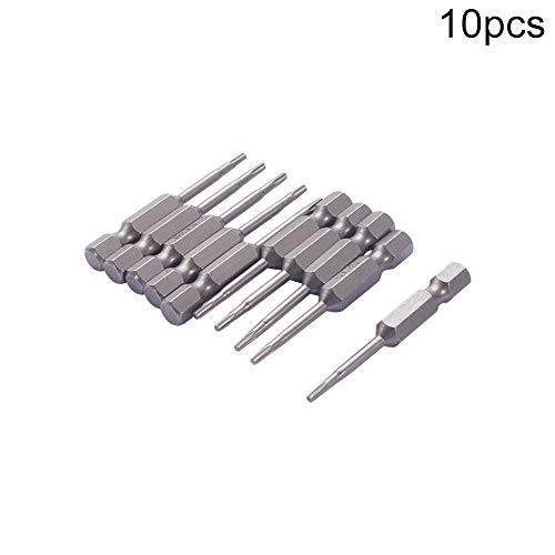 Utoolmart 14 Hexagon Shank T7 Magnetic Tip Torx Screwdriver Bits 10 Pcs