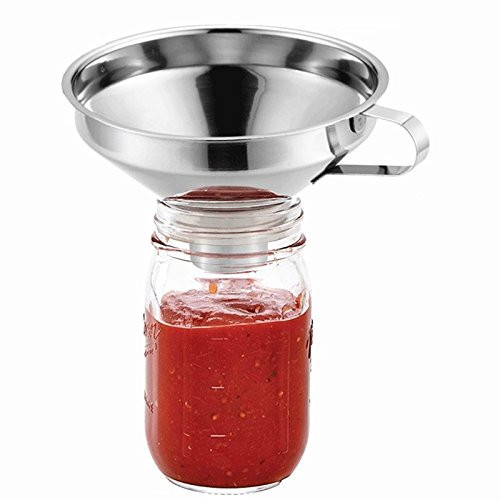 Wide-Mouth Canning Funnel With Handle For Mason Jar,Stainless Steel Kitchen Funnel For Regular and Wide Mouth Jars Wide-Mouth Canning Funnel With Handle For Mason Jar,Stainless Steel Kitchen Funnel For Regular and Wide Mouth Jars