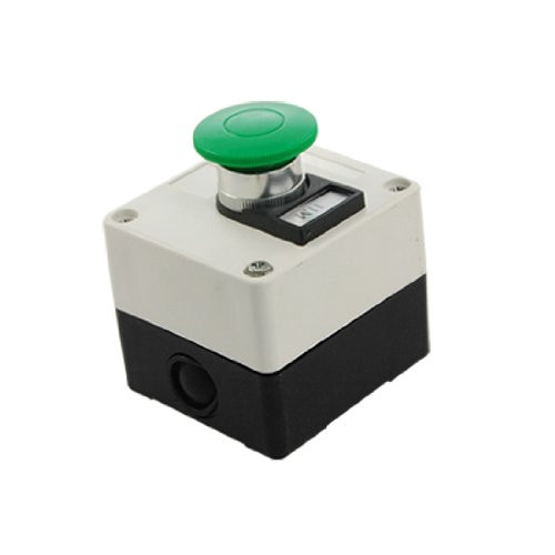 Uxcell a11090800ux0206 Grn Mushroom Momentary Switch Push Button Station 660V