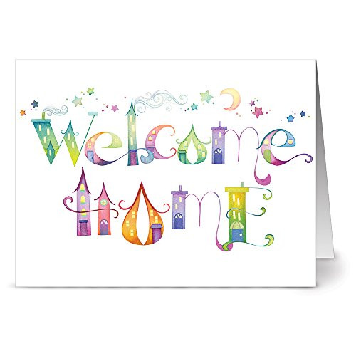 Note Card Cafe All Occasion Greeting Card Set with Envelopes  36 Pack  Blank Inside Glossy Finish  Our Town Welcome Home  Bulk Set for Greeting Cards Occasions Birthdays