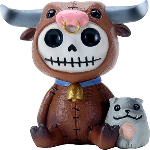 SUMMIT COLLECTION Furrybones Torro Signature Skeleton in Bull Costume with Small Doggy SUMMIT COLLECTION Furrybones Torro Signature Skeleton in Bull Costume with Small Doggy