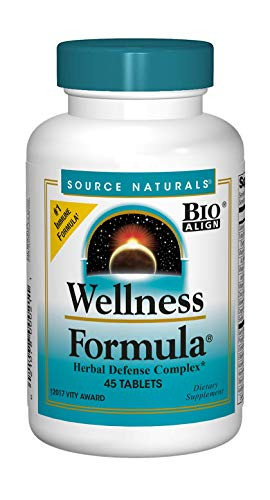 Source Naturals Wellness Formula Bio-Aligned Vitamins  and  Herbal Defense - Immune System Support Supplement  and  Immunity Booster - 45 Tablets